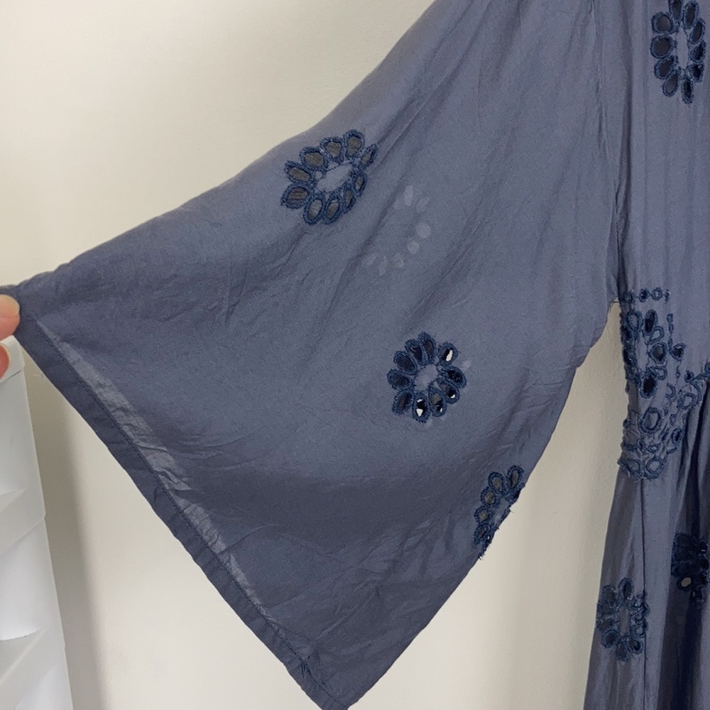 American Eagle Blue Long Kimono - Picture 9 of 16